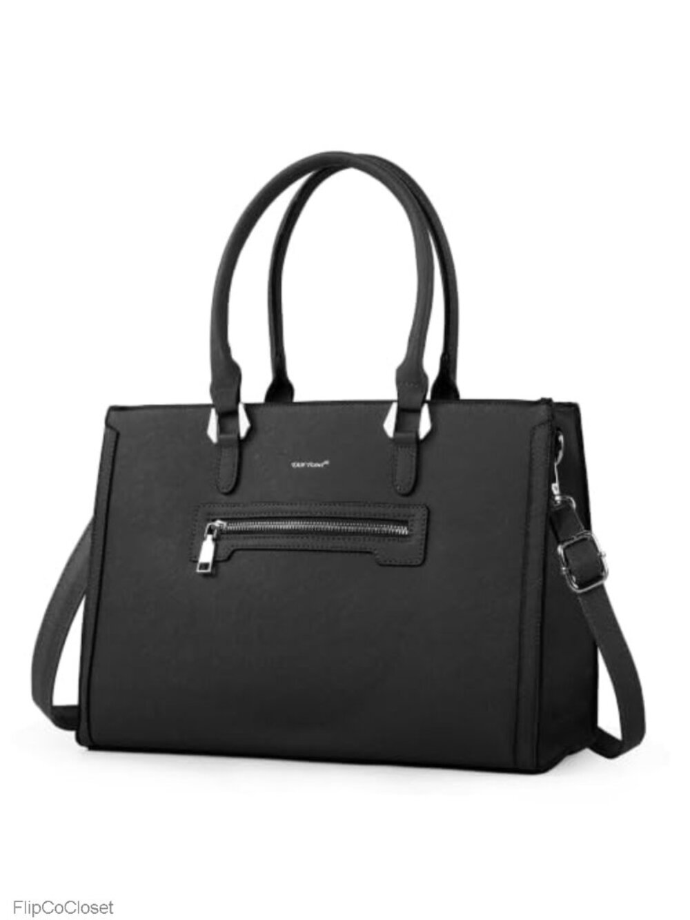 TANTOMI Medium Vegan Leather Satchel Handbag Top Handle Work Bag with Pockets